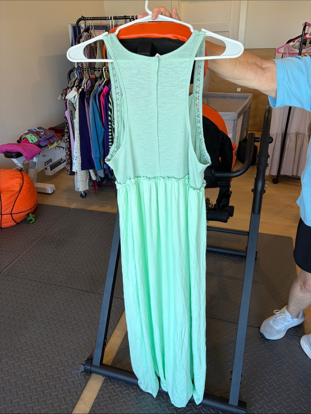 POL Mint Ribbed Racerback Maxi in Light Mint - Picture 4 of 4